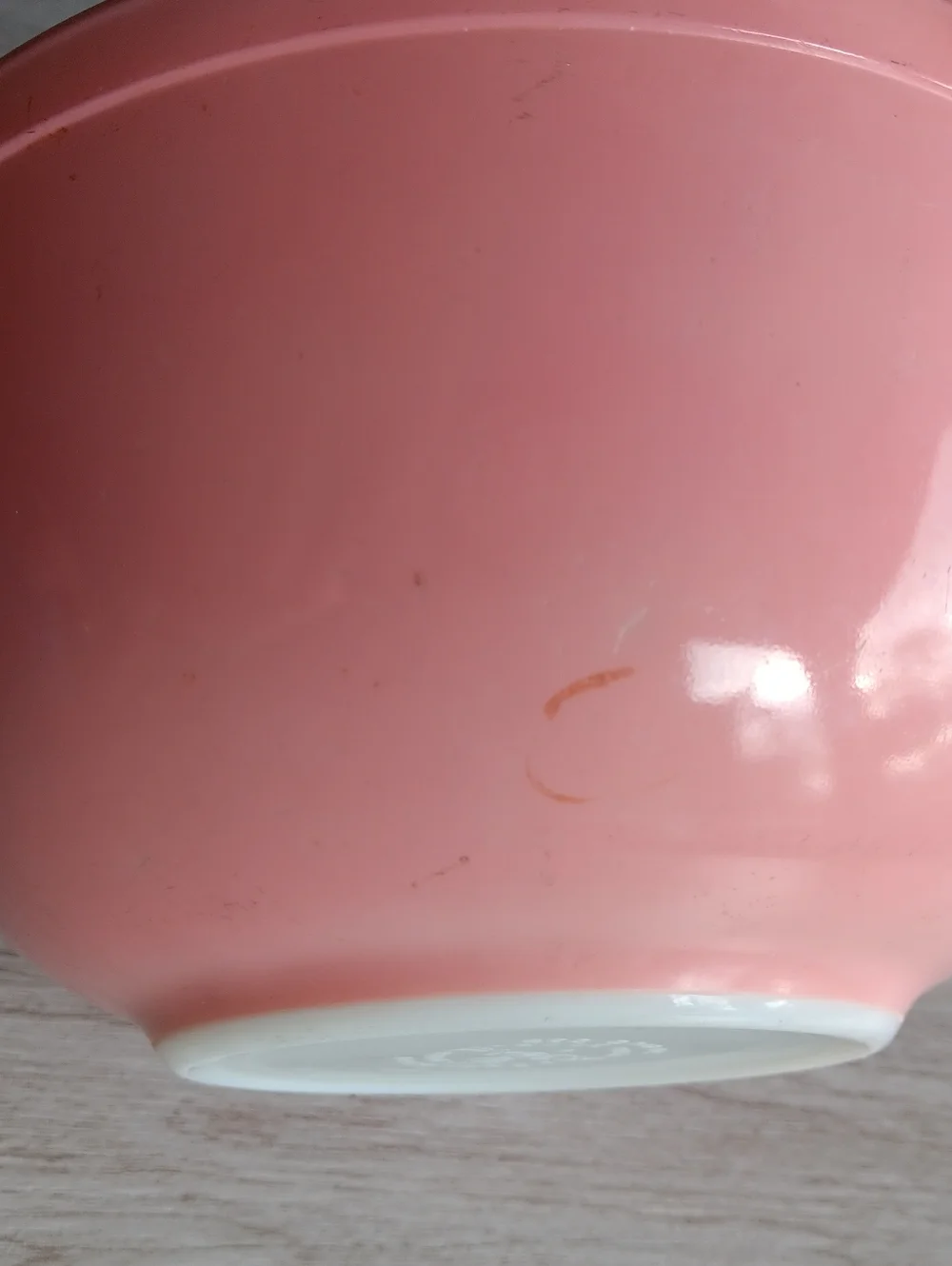 Vintage Pyrex 403 Round Mixing Bowl 2.5 Quarts Nesting Light Flamingo Pink 8
